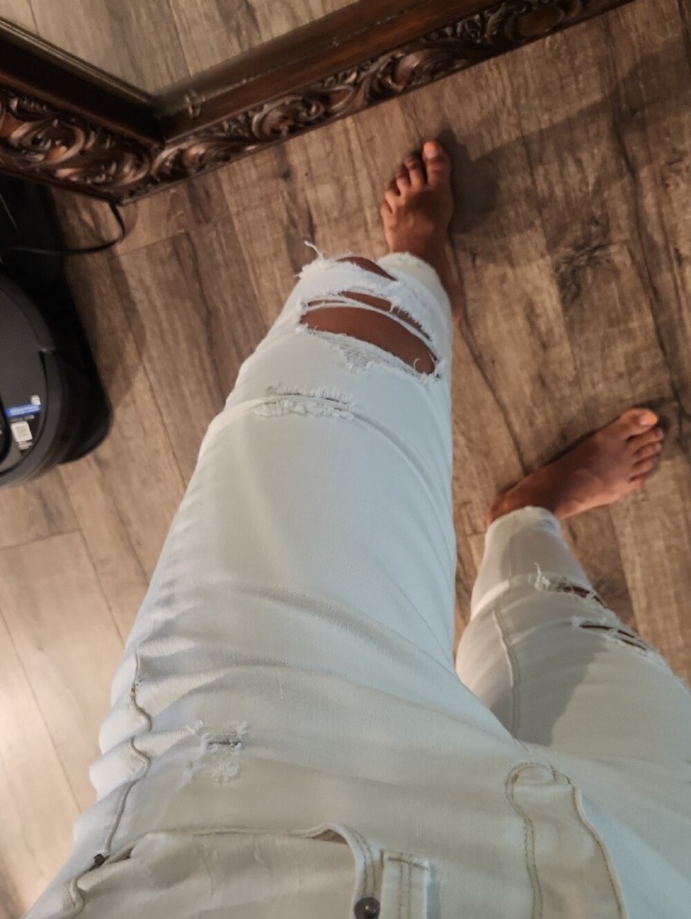 Mudd White Ripped Skinny Jeans for Women